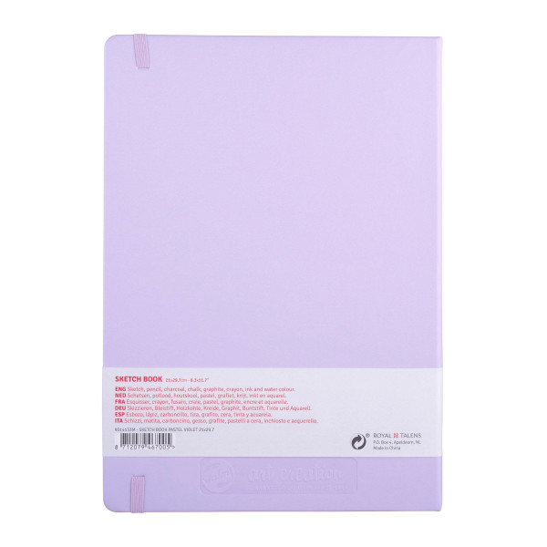 Carnet - Croquis - Dessin - A4 - 21x29,7cm - 80 pages - 140g - Violet - Sakura