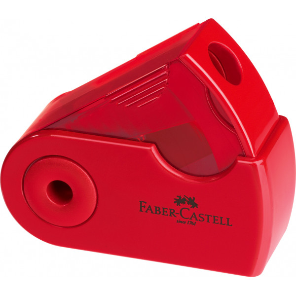 KUM – Taille-crayon 4-en-1 Avec Réservoir – Rouge – Lot De 3 – Pour Crayons 7 à 11 Mm
