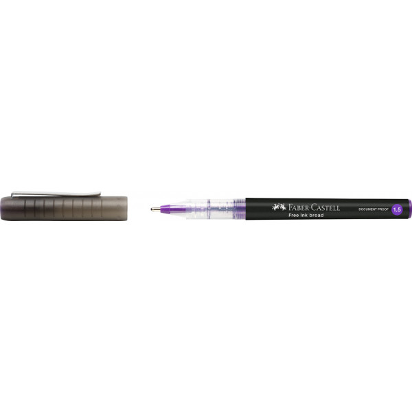 Stylo roller Free Ink Broad 1,5mm violet Faber-Castell