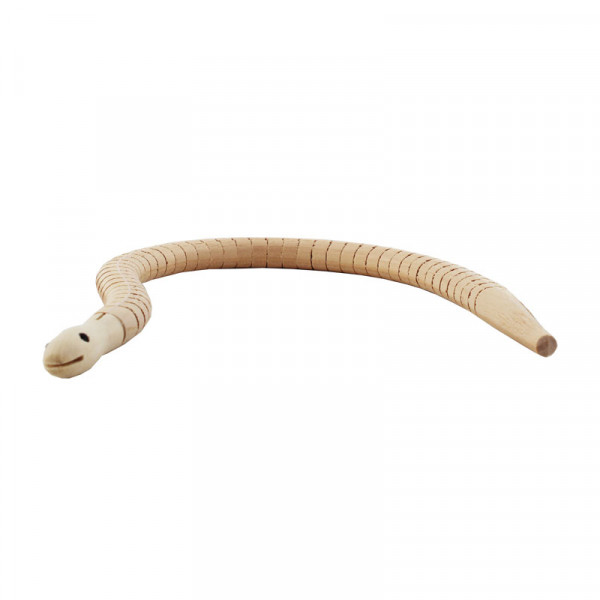 photo-Serpent - Articulé - Bois - 48 cm longueur