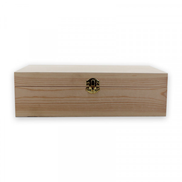Boîte - 4 compartiments - Bois - A décorer - 31 x 19,5 x 9 cm