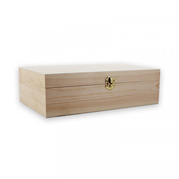 Boîte - 4 compartiments - Bois - A décorer - 31 x 19,5 x 9 cm