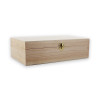 Boîte - 4 compartiments - Bois - A décorer - 31 x 19,5 x 9 cm