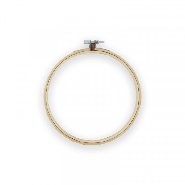 Tambour à broder en bois 11 cm diamètre avec vis de réglage