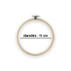 Tambour à broder en bois 11 cm diamètre avec vis de réglage