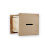 Tirelire - Rectangulaire - Bois - Avec cadenas et clés - A décorer - 10 x 10 x 13,5 cm