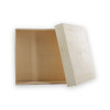 Petite boite - Avec couvercle - Carré - Bois - A décorer - 20 x 20 x 5 cm