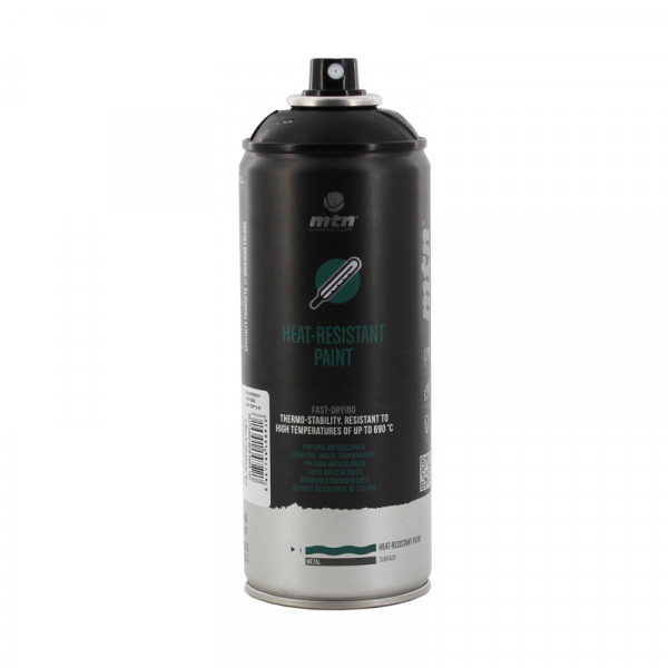 Bombe de peinture haute température - Noir - 400ml - MTN Pro