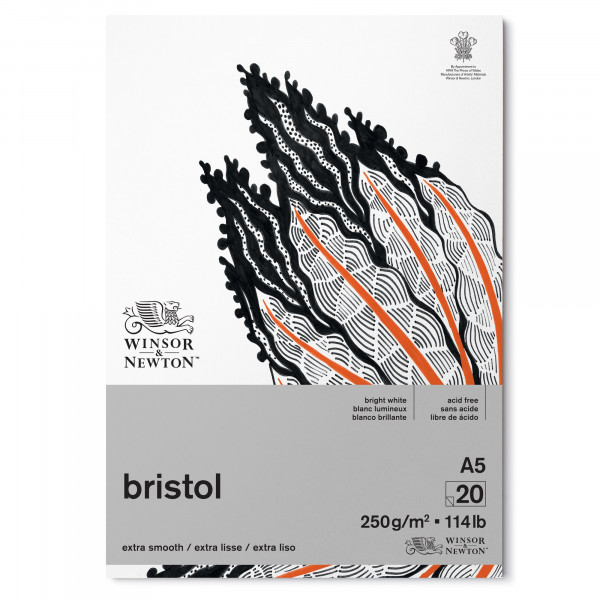 Bloc de papier bristol Winsor et Newton A5 250g 20 feuilles