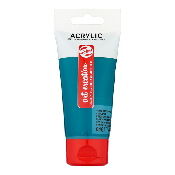 Tube de peinture acrylique Art Creation Talens 75ml vert émeraude