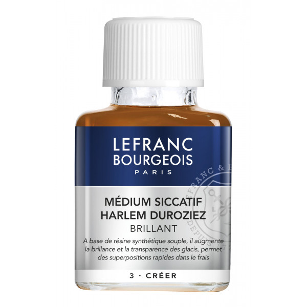 Médium pour peinture à l'huile siccatif Harlem Duroziez Lefranc Bourgeois 75ml