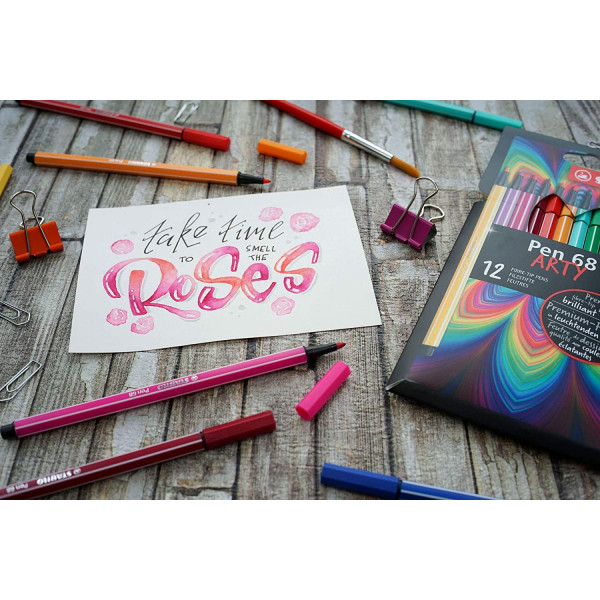 Etui carton de 30 feutres de dessin STABILO Pen 68 ARTY- pointe moyenne