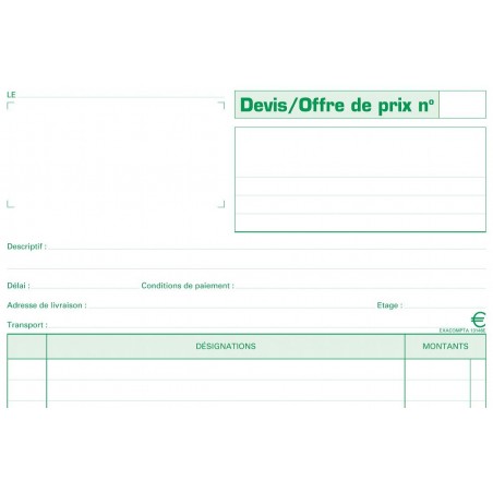Manifold - Devis et offre de prix - 29,7x21cm - Exacompta