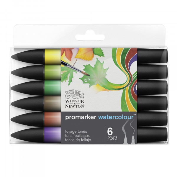photo-Feutres - Promarker Watercolour - 6 couleurs tons feu - Winsor et Newton - Dessin - Illustration