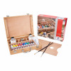 Peinture acrylique - Coffret bois - 10 tubes 40ml + pinceaux + accessoires - Van Gogh