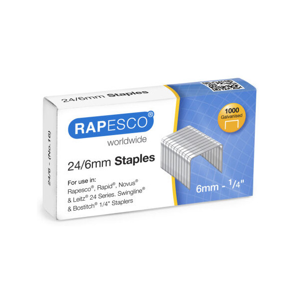 Boîte de 5000 agrafes 24/6mm Rapesco