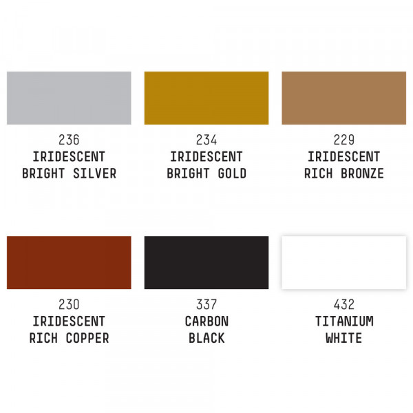 Lot de 6 encres acryliques Liquitex Acrylic Ink 30ml couleurs iridescentes