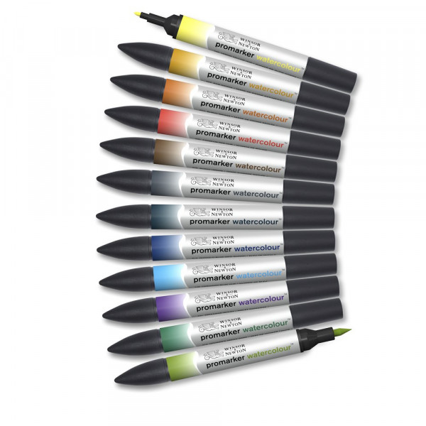 Feutres  - Promarker Watercolour - 12 couleurs - Tons floraux - Winsor et Newton