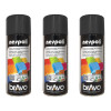 Lot de 3 bombes de peinture Nespoli - noir mat - 400ml | Surdiscount