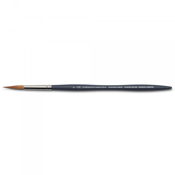 Pinceau rond à pointe n°8 aquarelle professionnelle Winsor & Newton