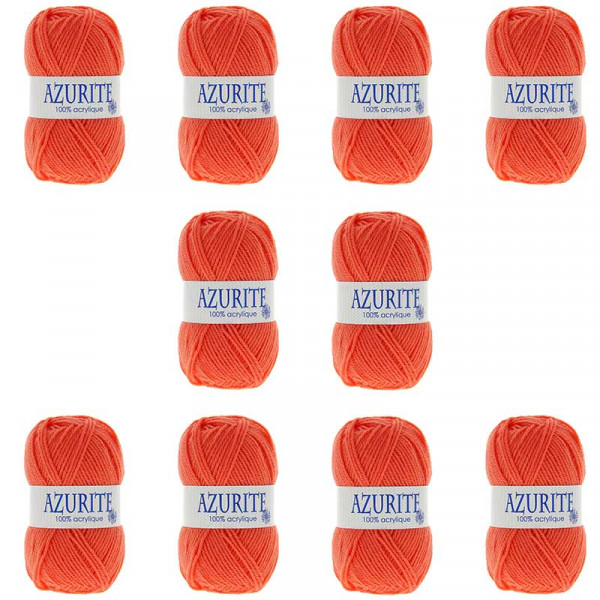 Lot De 10 Pelotes De Fil à Tricoter Plassard - Coloris Rose Tendre 911 - Aiguille 3.5