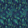 3 feuilles de papier Décopatch 30 x 40 cm plumes de paon bleu marine