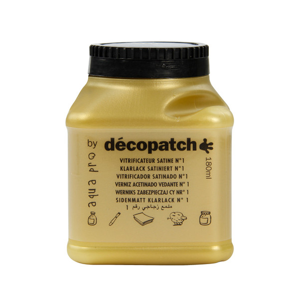 Vitrificateur satiné Aquapro Décopatch pot de 180 ml