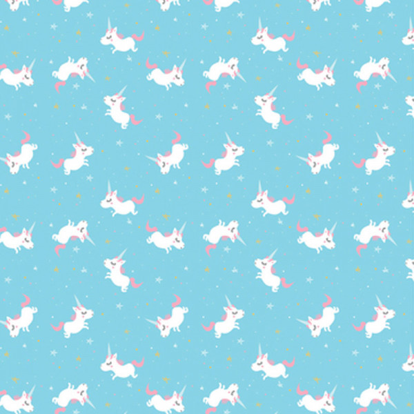 3 feuilles de papier Décopatch 30 x 40 cm motif petites licornes