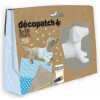 Mini kit Décopatch teckel feuilles pinceau et vernis colle
