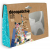 Mini kit Décopatch chat feuilles pinceau et vernis colle