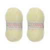 Lot de 2 pelotes Tourmaline écru - 100% acrylique - 50g/200m - Distrifil | Surdiscount