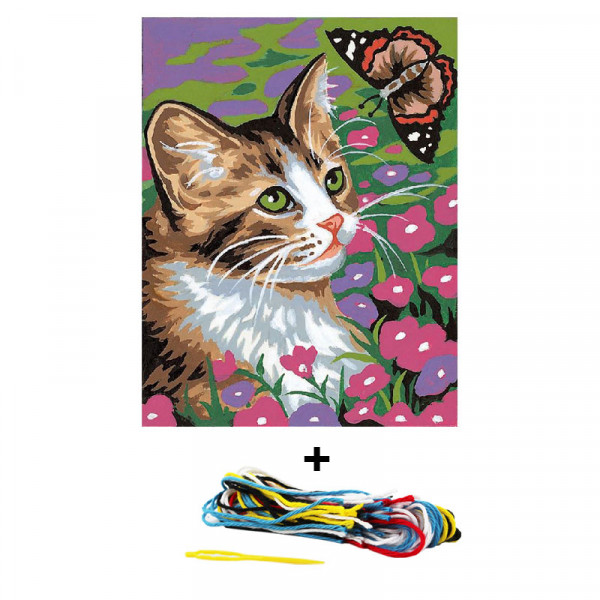 Kit canevas 18 x 14 cm Margot Canevas motif le cadeau