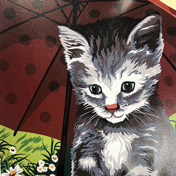 Kit canevas 50 x 40 cm Seg de Paris modèle un petit coin de parapluie