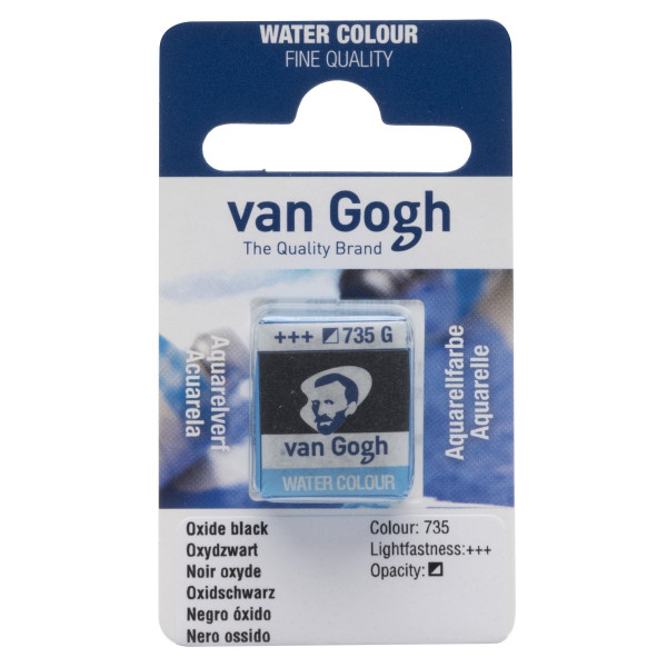 Peinture aquarelle van Gogh godet Noir Oxyde 735