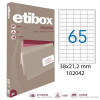 Lot de 3 boîtes 6500 étiquettes n°65 Etibox Apli 102042