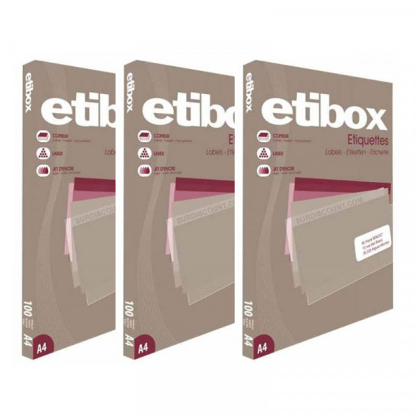 Lot de 3 boîtes 1600 étiquettes n°16 Etibox Apli 119762