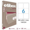 Lot de 5 boîtes 600 étiquettes n°6 Etibox Apli 100324