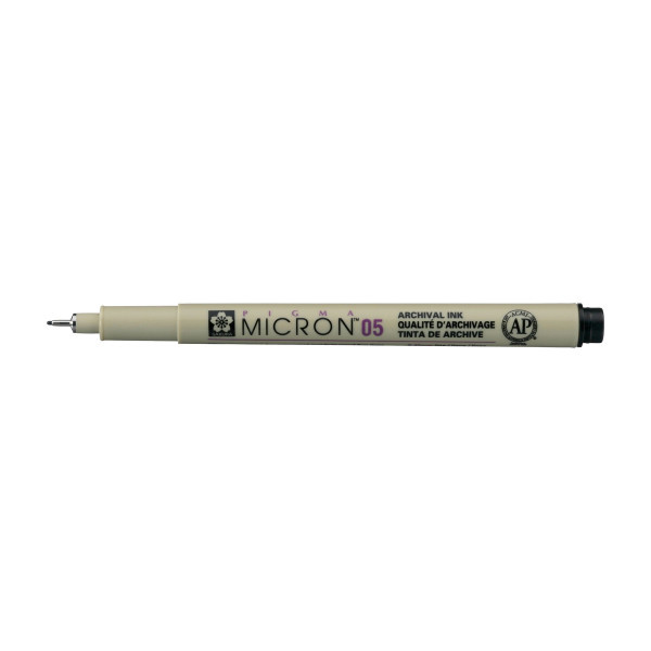 Lot de 10 feutres Pigma Micron et Graphic noir pointes de 0,05 à 3mm
