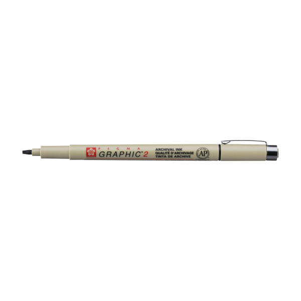Lot de 10 feutres Pigma Micron et Graphic noir pointes de 0,05 à 3mm