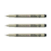 Lot de 3 feutres Pigma Micron 01 Sakura pointe extra fine 0.25mm noir