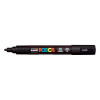 Lot de 6 marqueurs Posca - Noir et blanc - Pointes ogives PC5M PC7M PC3M