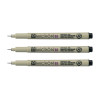 3 feutres Pigma Micron 03 Sakura pointe extra fine 0.35mm noir