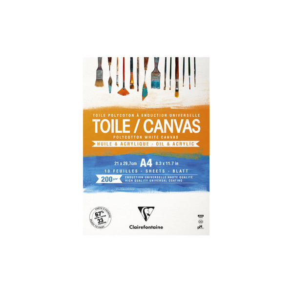 Bloc Toiles - Cosmos - A4 21 x 29,7 Cm - 10 Feuilles - Clairefontaine