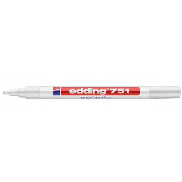 photo-Marqueur peinture - Blanc - Tous supports - Résiste chaleur/froid - Edding 750