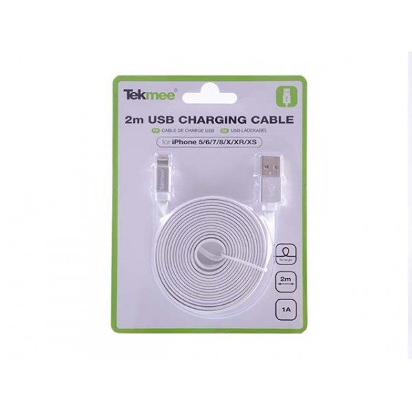 Câble pour Iphone 2 mètres blanc Tekmee