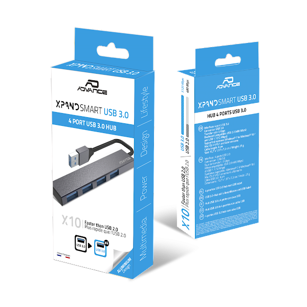 Hub 4 ports USB 3.0 Xpand Smart USB3.0 Advance