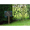 Grande pancarte en ardoise noire plaque de jardin Securit