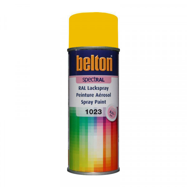 Bombe de peinture Belton Spectral RAL1023 Jaune signalisation 400ml