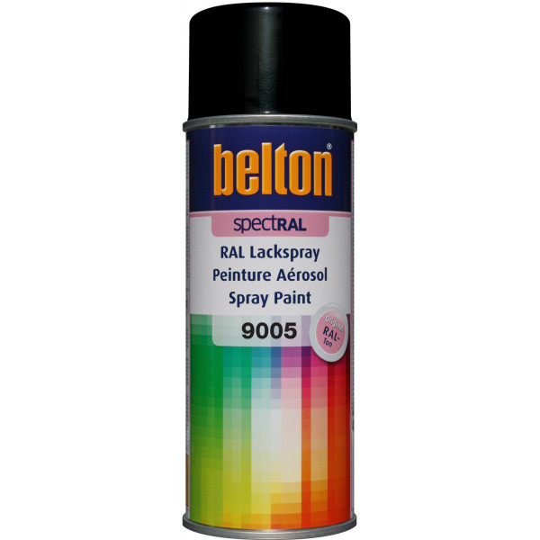 Bombe de peinture Belton Spectral RAL9005 Noir foncé satiné 400ml