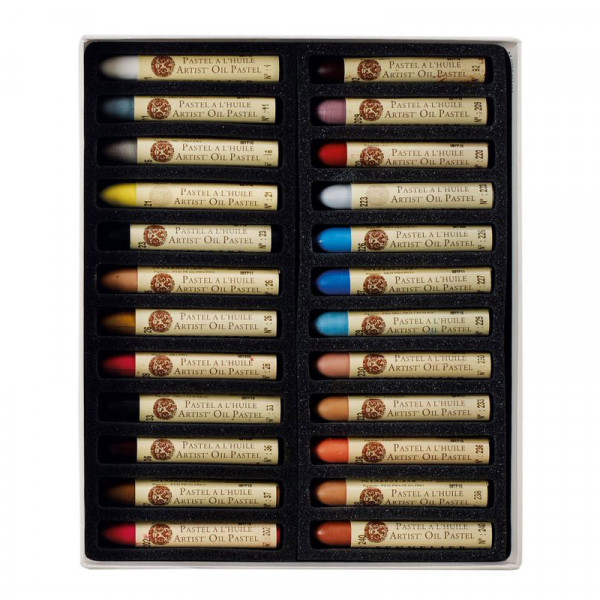 Boîte de 24 pastels à l'huile Sennelier couleurs assorties pour portrait